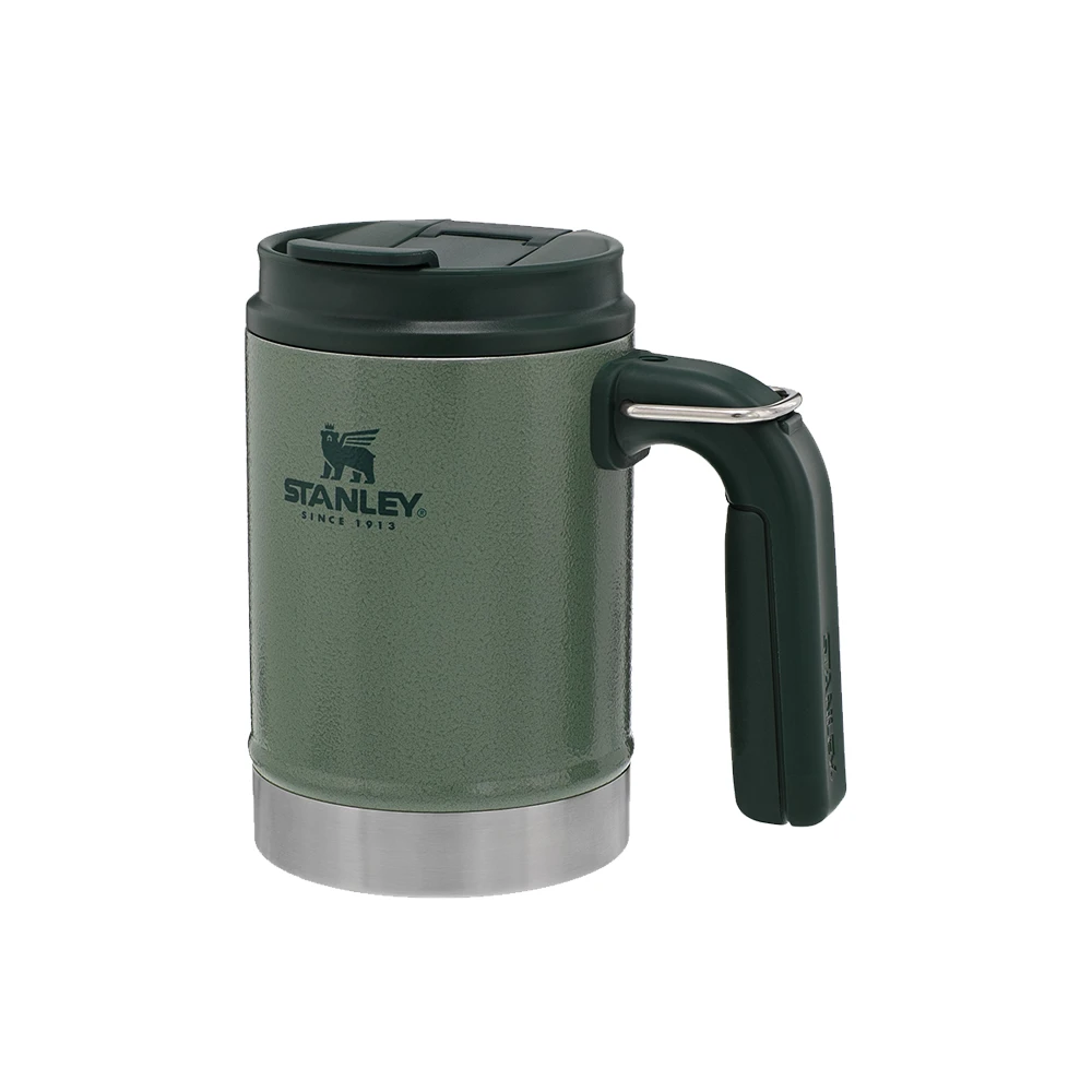 Stanley Classic Vacuum Steel Camp Mug 16oz Hammertone Green - Image 2