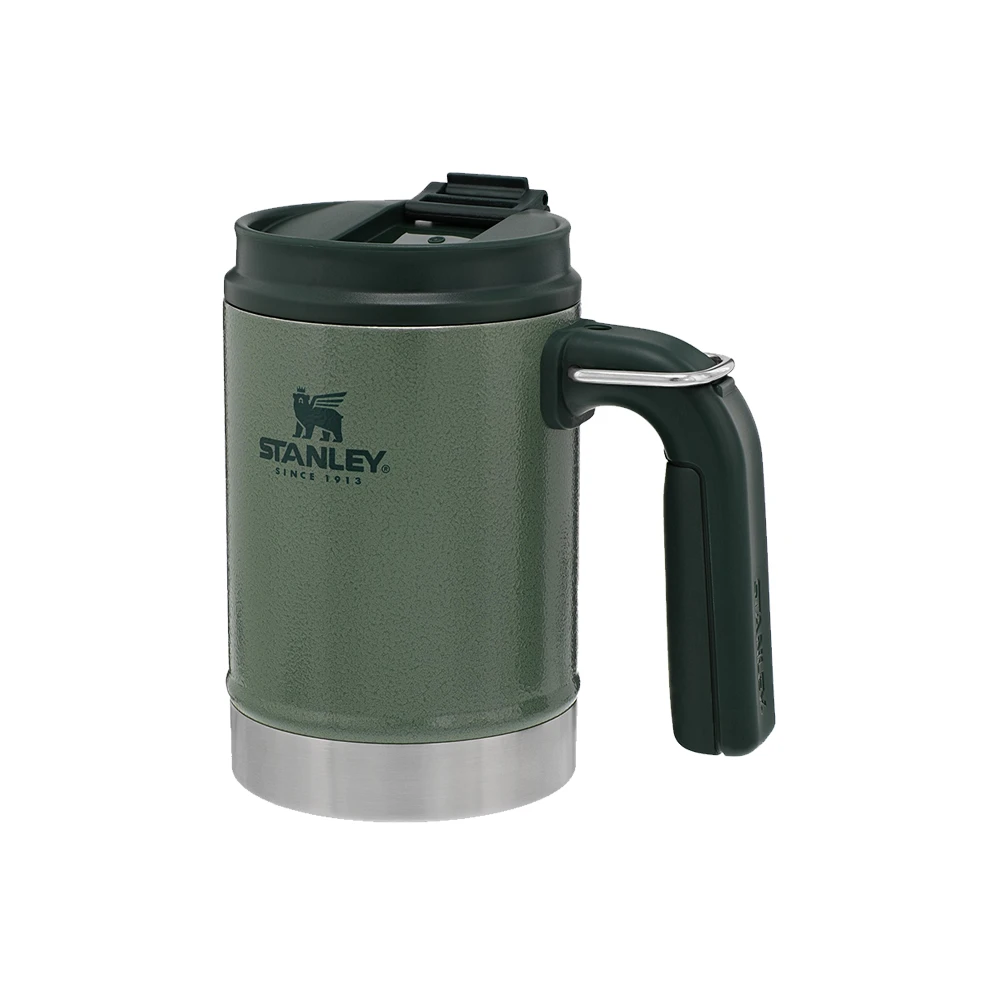 Stanley Classic Vacuum Steel Camp Mug 16oz Hammertone Green - Image 3