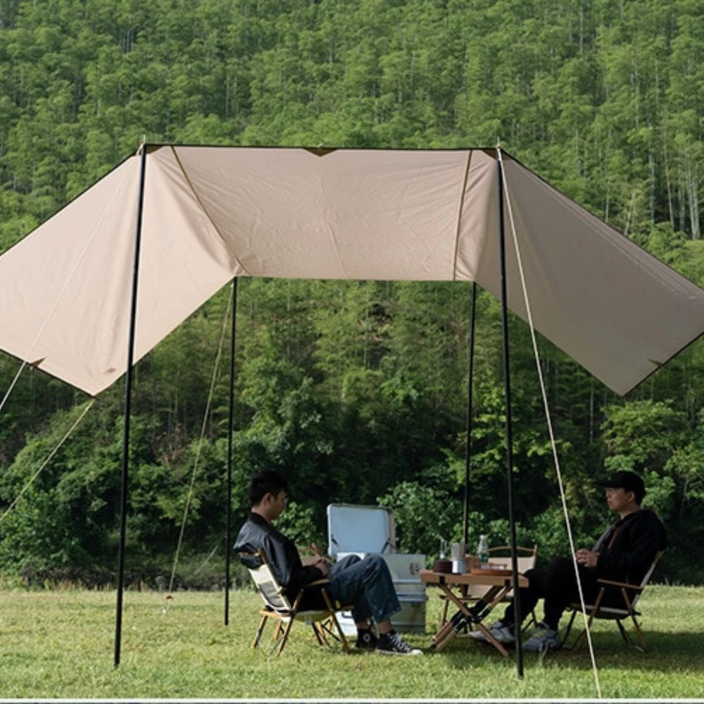 Adventurer Tanxianzhe Waterproof Awning Anti-tearing Sunshade Tarp Outdoor Camping Tan - Image 12
