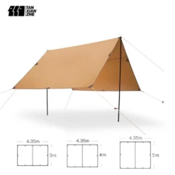 Adventurer Tanxianzhe Waterproof Awning Anti-tearing Sunshade Tarp Outdoor Camping Tan