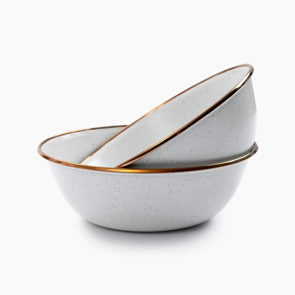 Barebones Enamel Bowl - Set Of 2 - Image 4