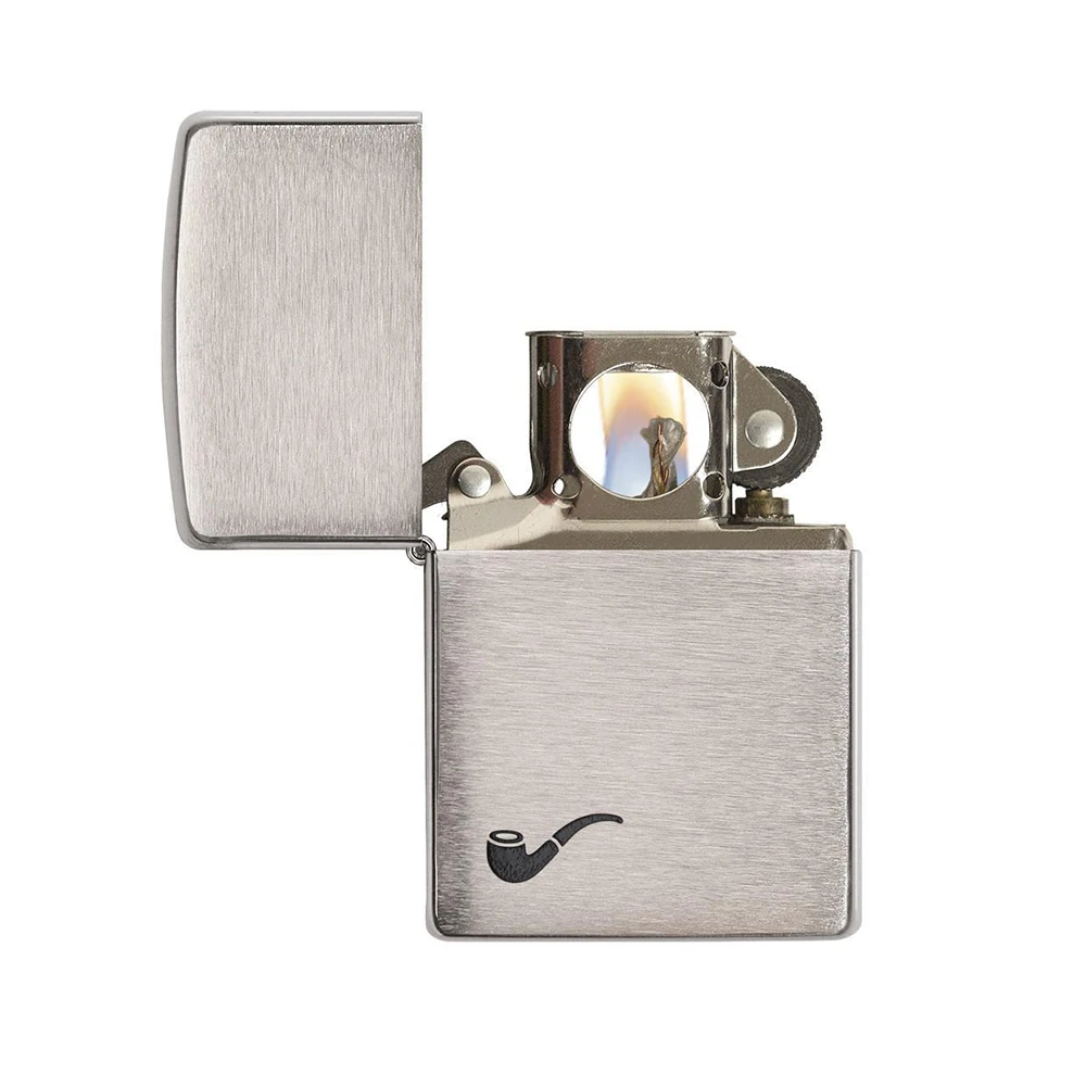Zippo 200pl Pipe Brushed Chrome - Refillable Windproof Lighter - Image 3