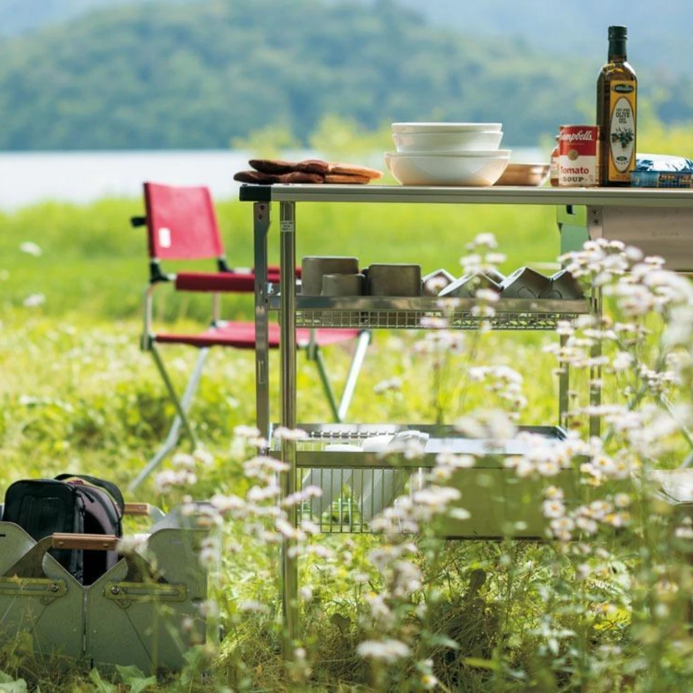 Snow Peak Hanging Rack Frame 2 Stages Set - Image 4