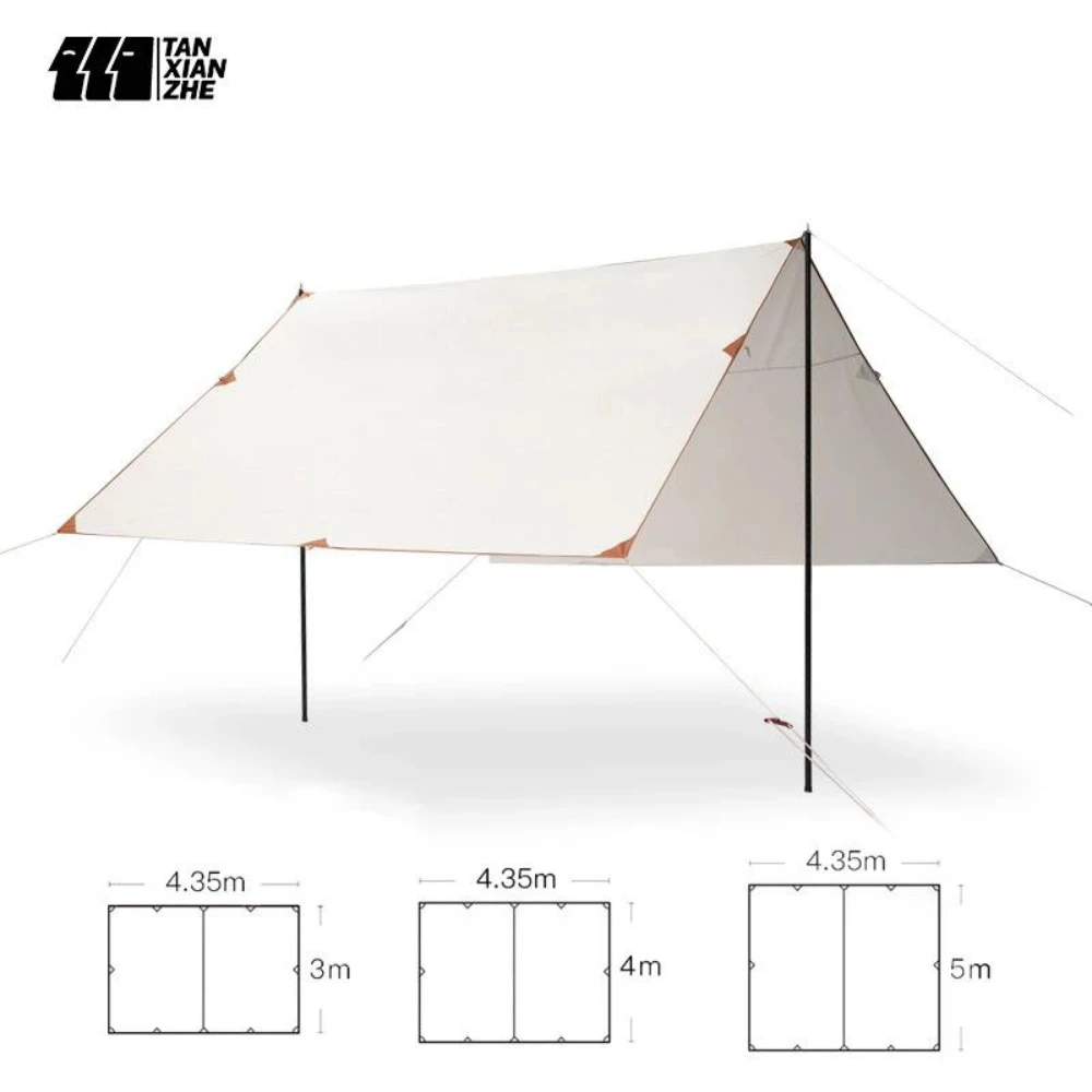 Adventurer Tanxianzhe Waterproof Awning Anti-tearing Sunshade Tarp Outdoor Camping Tan - Image 3