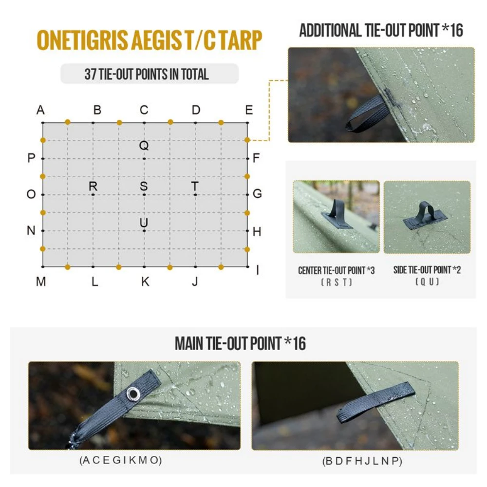 OneTigris FJORD T/C Camping Tarp - Image 3