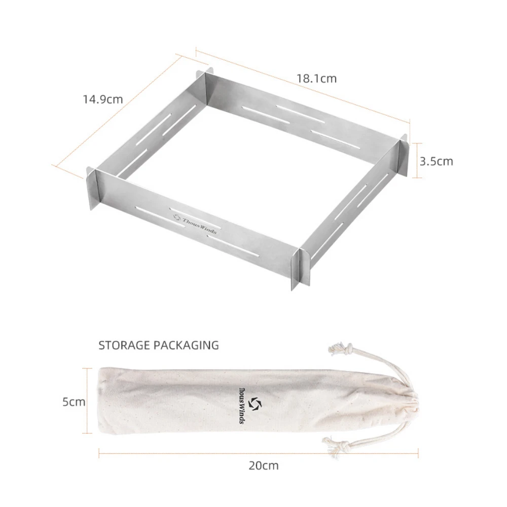 Thous Winds Kovea Cube Cassette Stove Stainless Steel Windscreen - Image 4