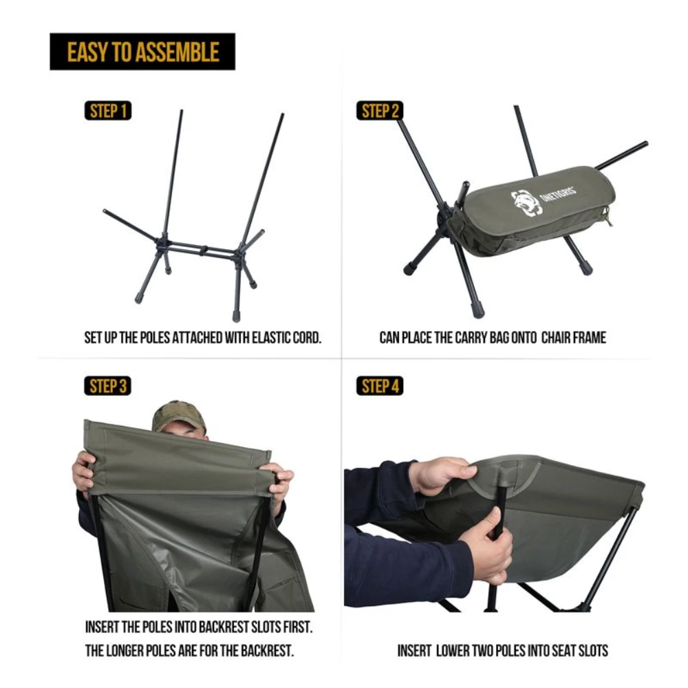 OneTigris Portable Camping Chair Large - Ranger Green - Image 4