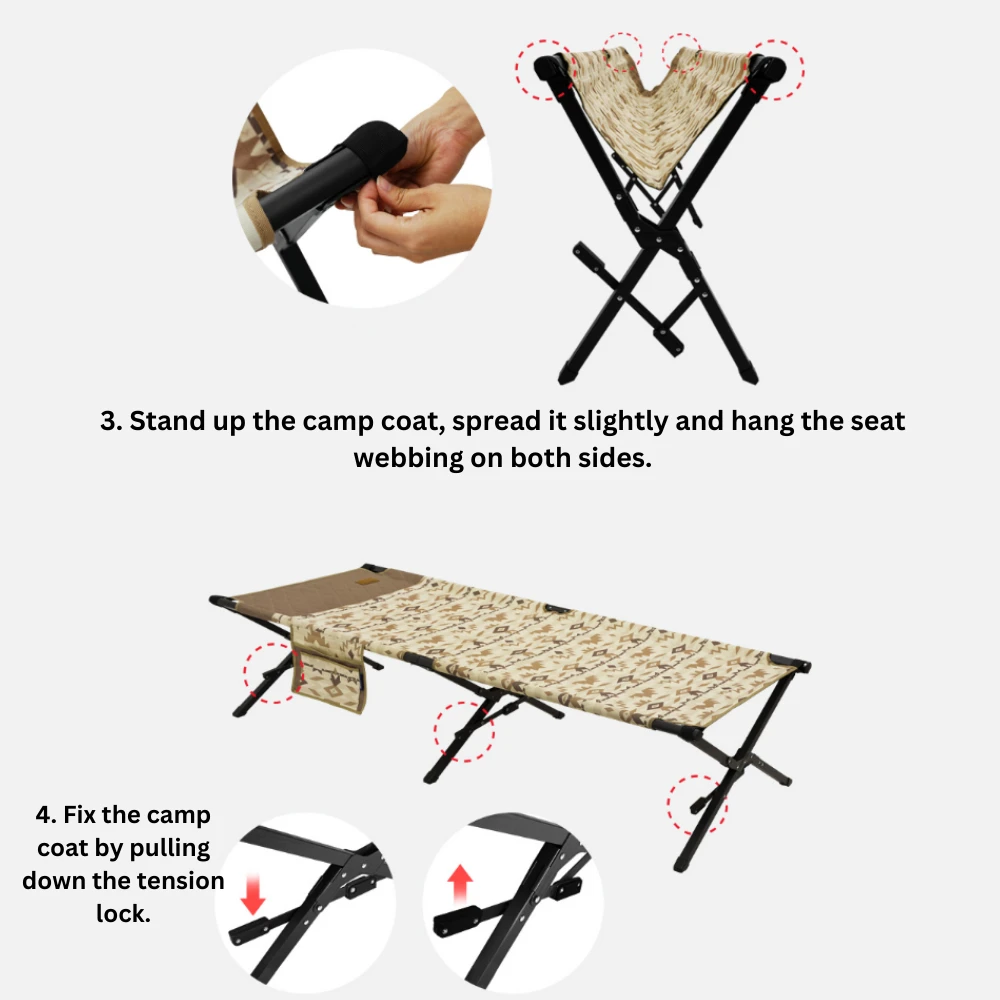 KZM Camp Cot Bed - Image 4