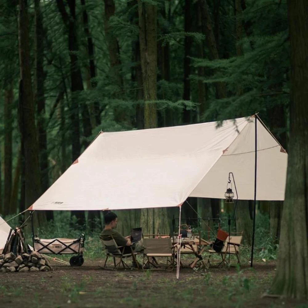 Adventurer Tanxianzhe Waterproof Awning Anti-tearing Sunshade Tarp Outdoor Camping Tan - Image 10