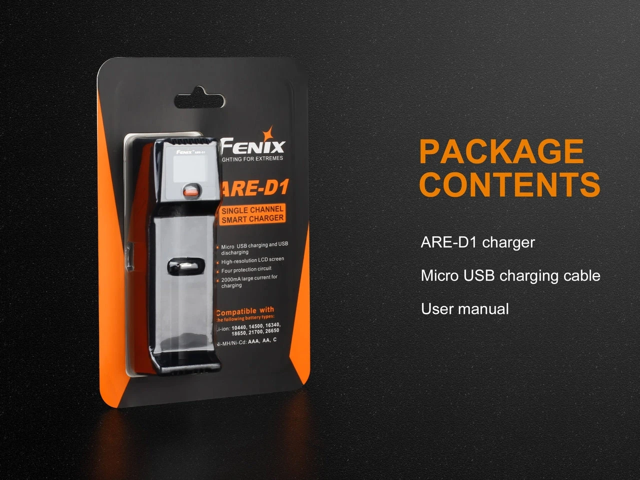Fenix ARE-D1 Micro USB Single Channel Smart Charger - Image 2