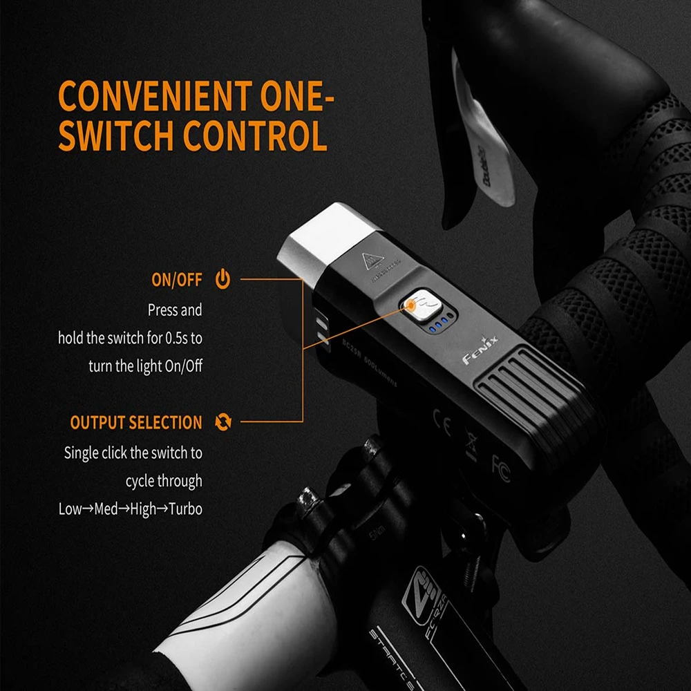 Fenix BC25R USB Rechargable Bicycle Light - Image 4