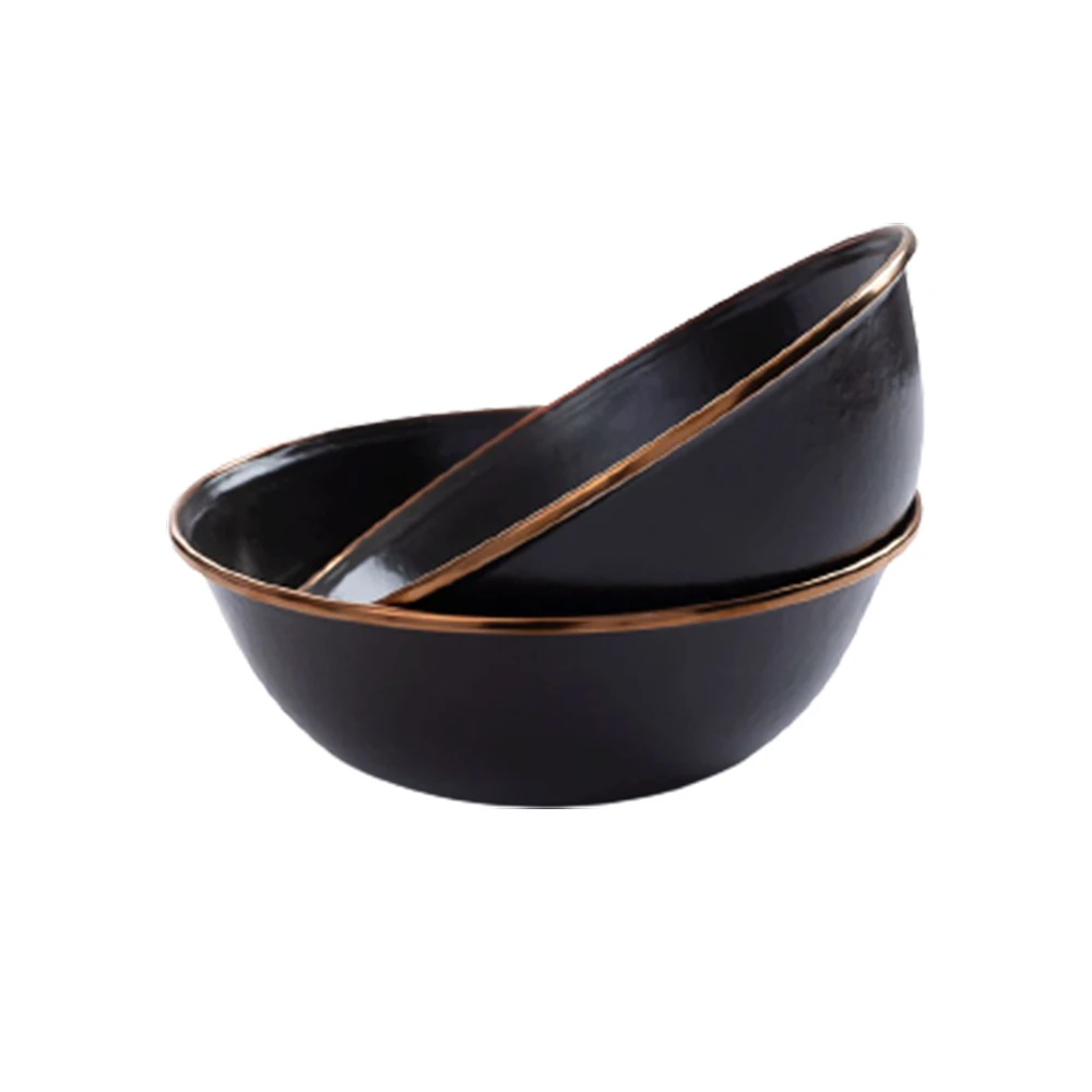Barebones Enamel Bowl - Set Of 2 - Image 3