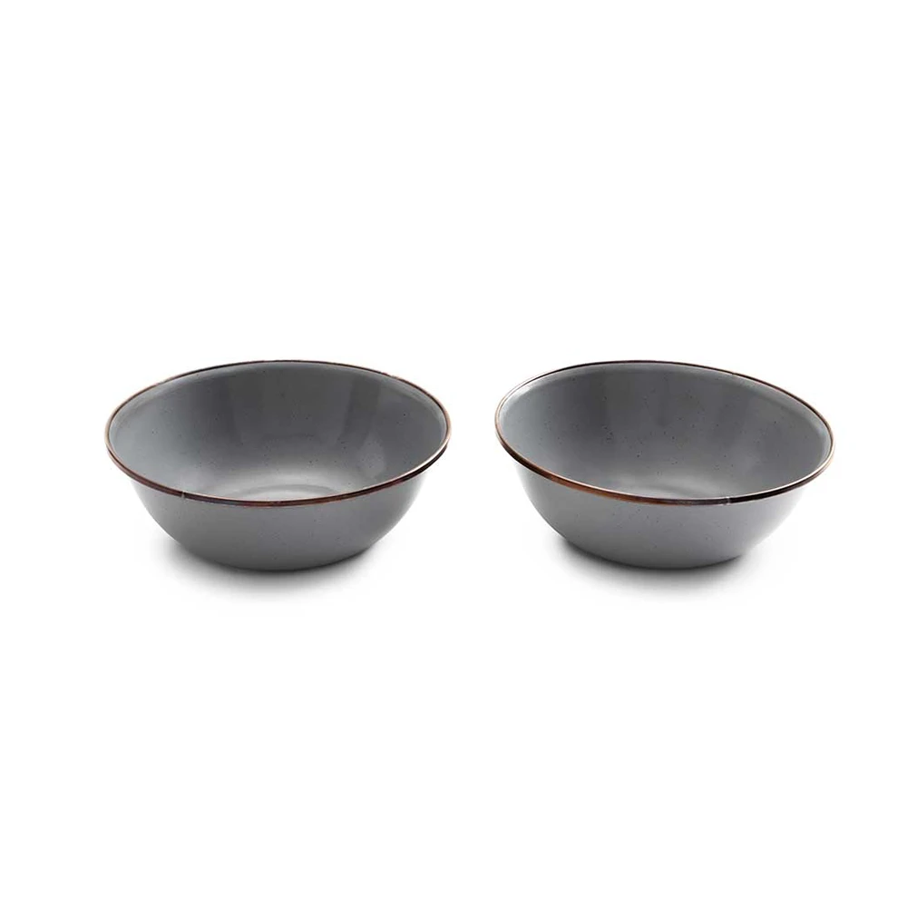 Barebones Enamel Bowl - Set Of 2 - Image 7