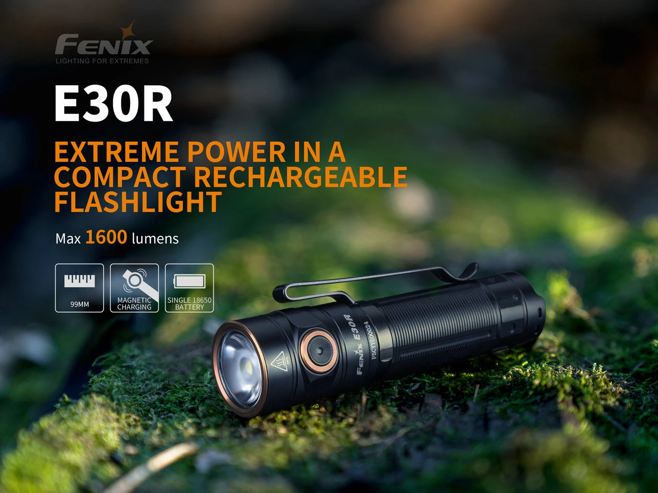 Fenix E30R Luminus SST40 LED Flashlight BLACK - Image 6