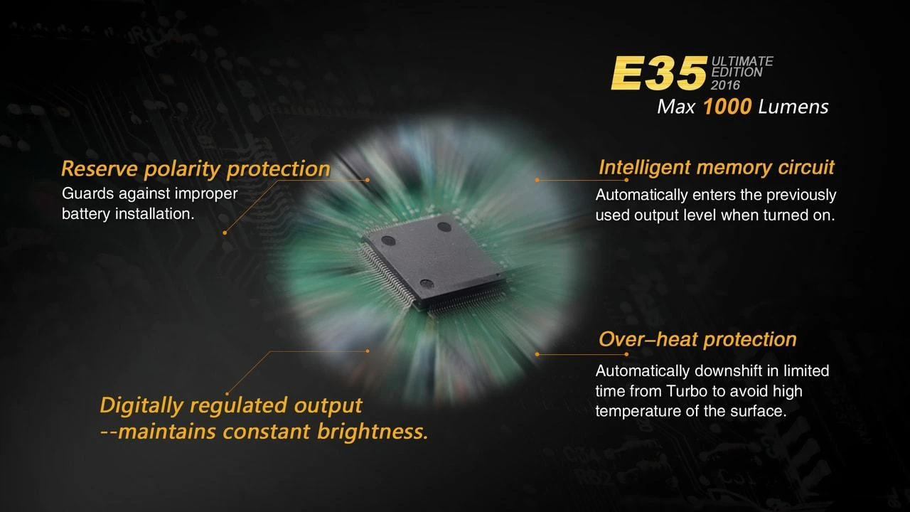 Fenix E35 XL-L2 UE LED Flashlight Black 2016 Version - Image 12