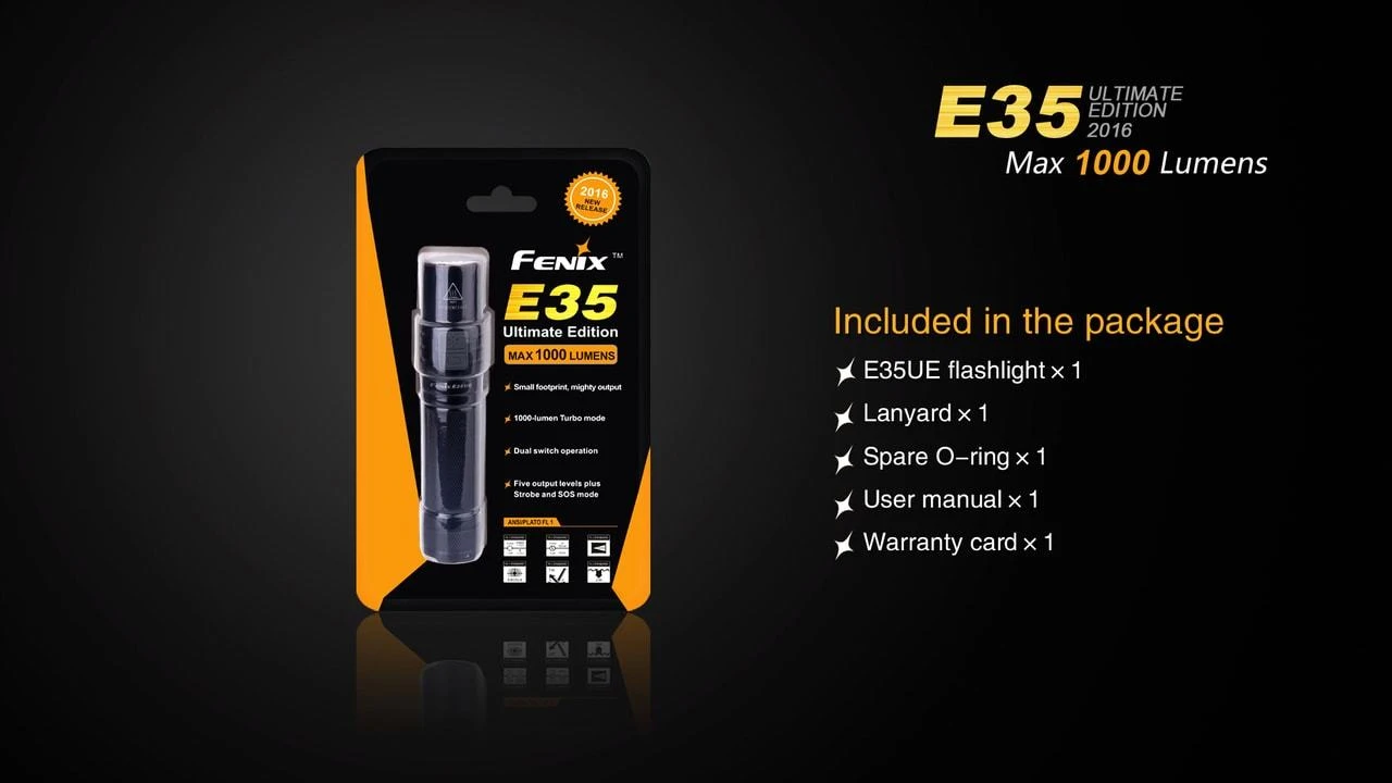 Fenix E35 XL-L2 UE LED Flashlight Black 2016 Version - Image 8