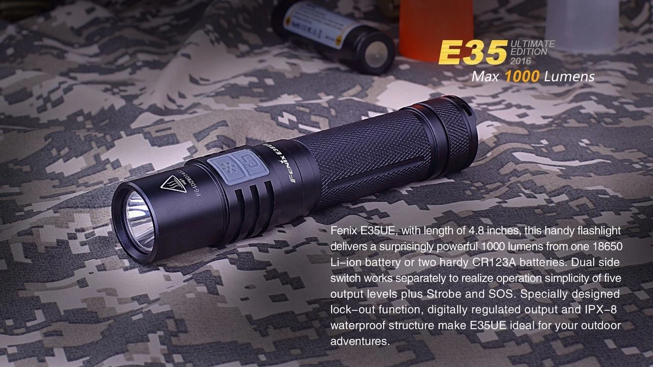 Fenix E35 XL-L2 UE LED Flashlight Black 2016 Version - Image 6
