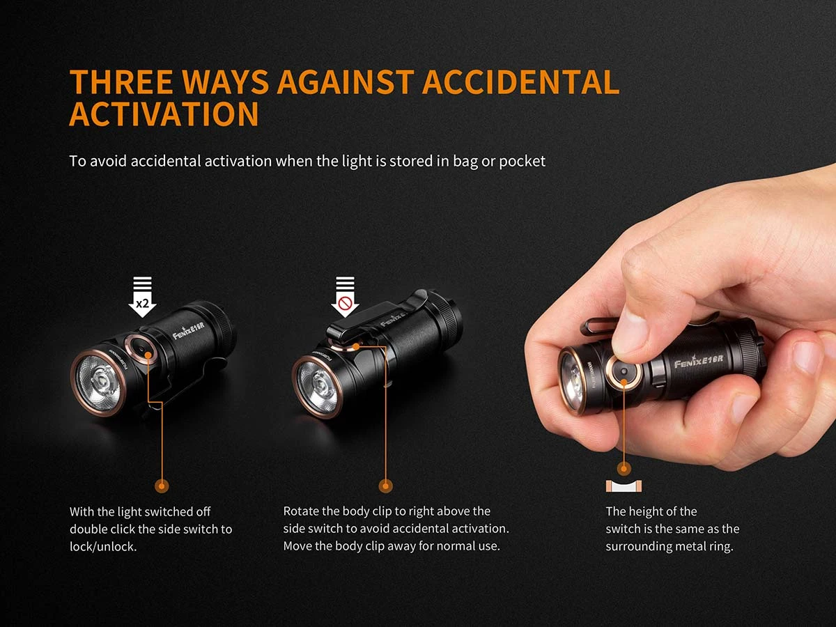 Fenix E18R XP-L Hi Led Flashlight Black 750 Lumen - Image 9