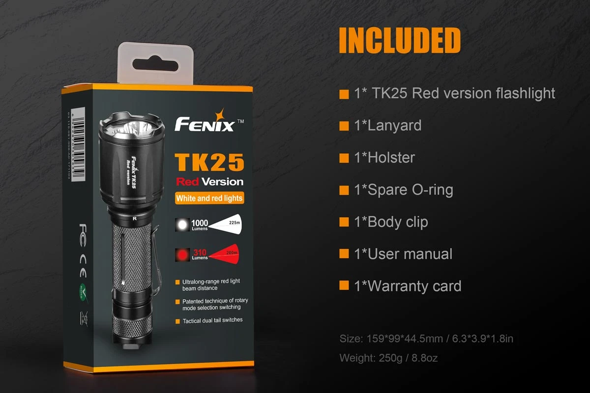 Fenix TK25 RED LED Flashlight - Image 4
