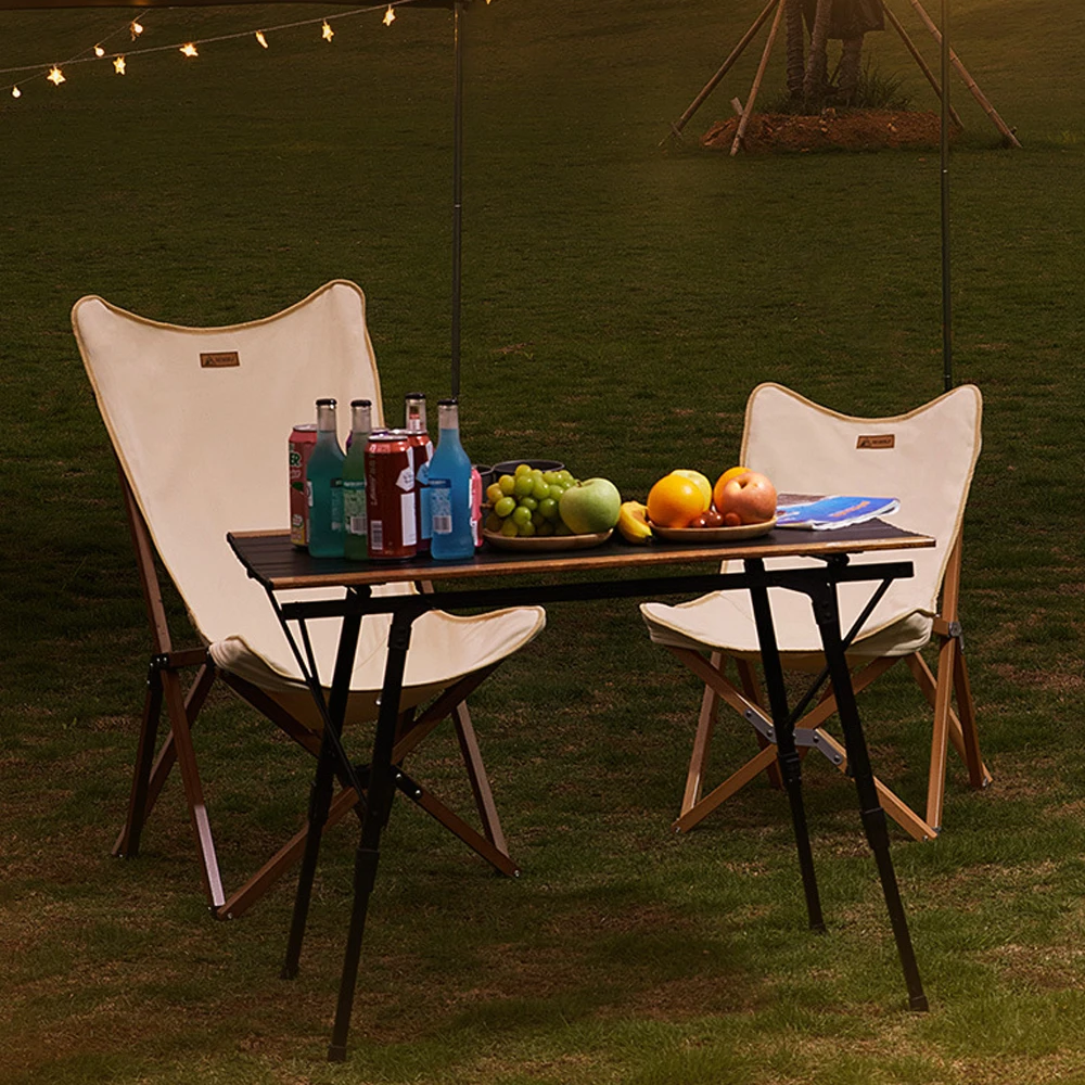 Hewolf Foldable Wooden Chair - Small - Image 5