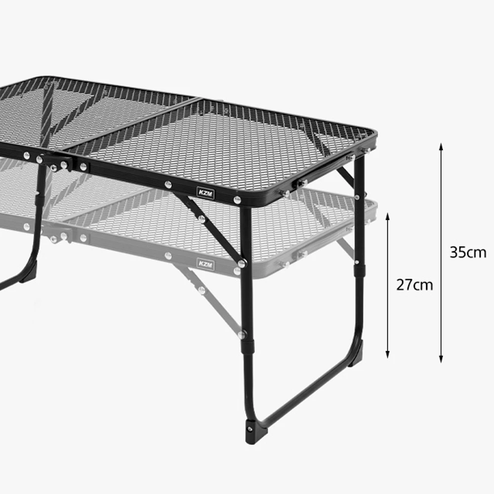 KZM Iron Mesh Slim Mini Table - Black - Image 2