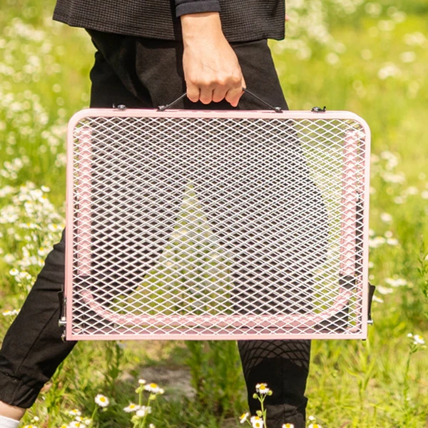 KZM Iron Mesh Slim Mini Table - Black - Image 3