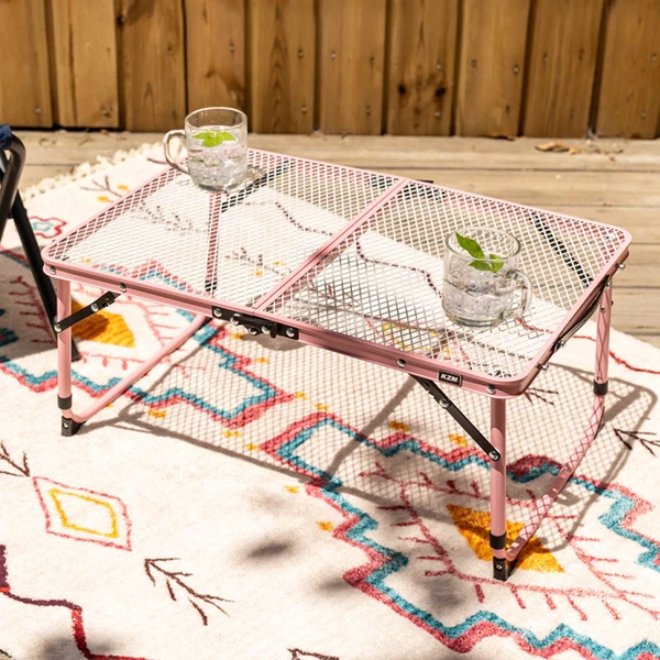 KZM Iron Mesh Slim Mini Table - Black - Image 4