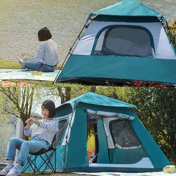 Hewolf Auto 4 Person Tent Teal - Image 3