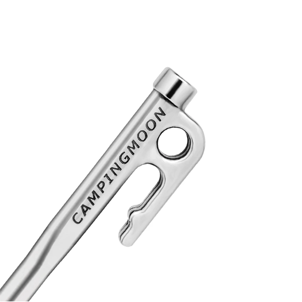 Campingmoon 8 Pieces Tent Pegs Silver - 20CM - Image 3