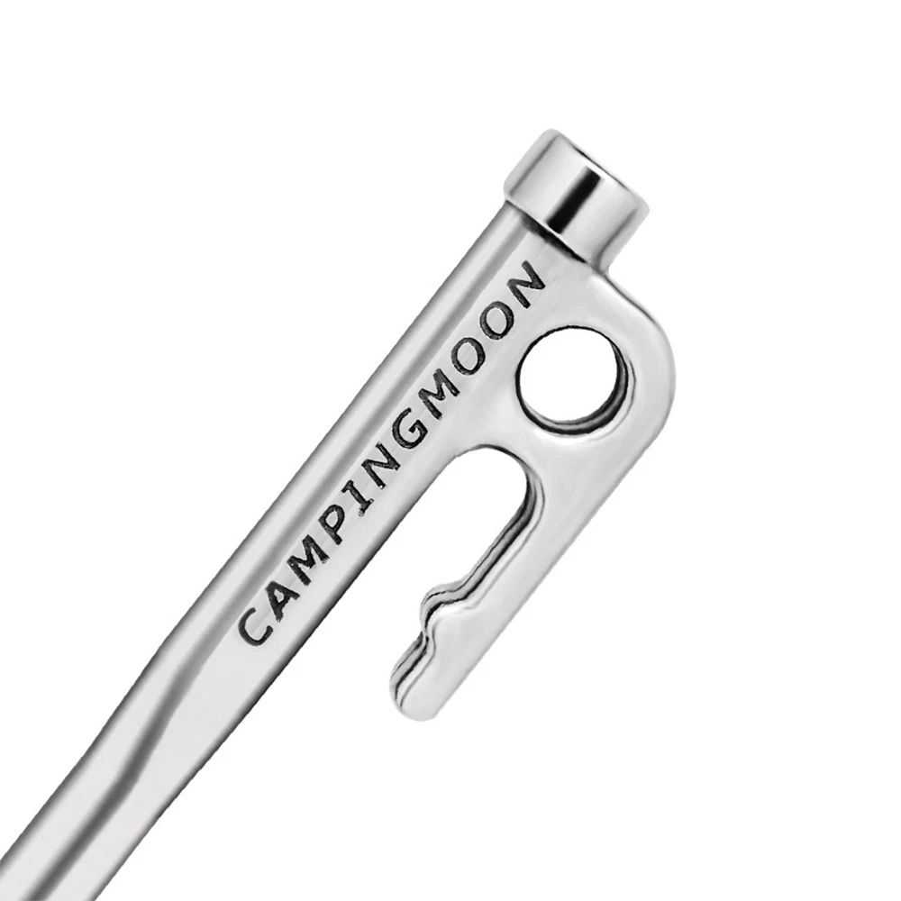 Campingmoon Stainless Steel Tent Pegs Silver - Image 7