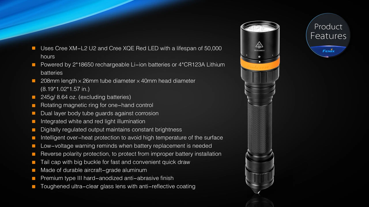 Fenix SD20 LED Diving Light - Image 2