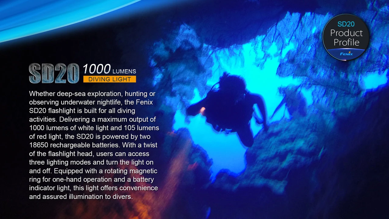 Fenix SD20 LED Diving Light - Image 14