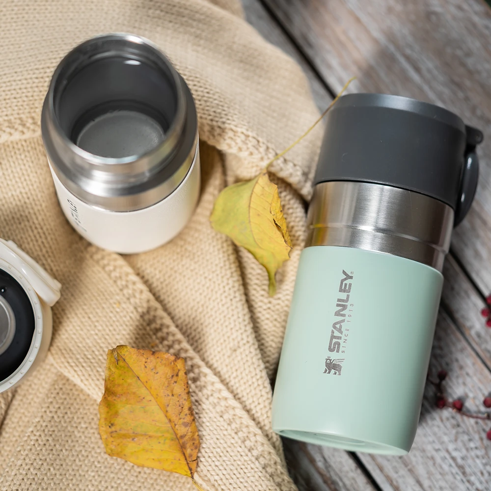 Stanley Go Slim Vacuum Bottle 9.5oz - Cream - Image 6