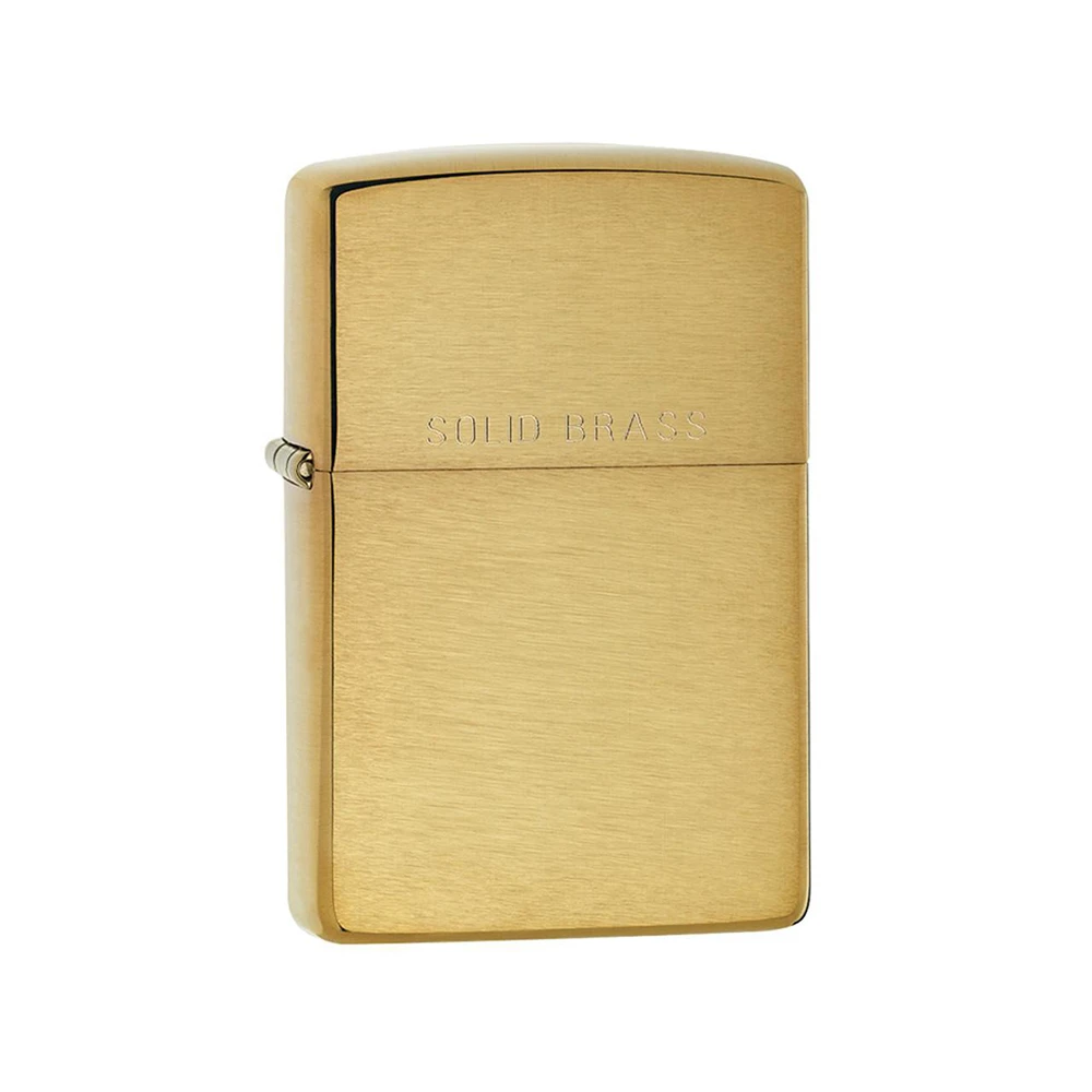 Zippo 204 Brushed Solid Brass - Refillable Windproof Lighter - Image 2