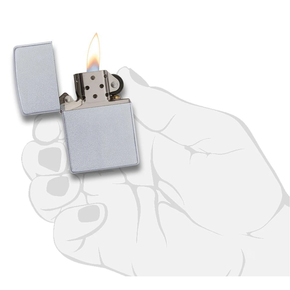 Zippo 205 Classic Satin Chrome - Refillable Windproof Lighter - Image 4