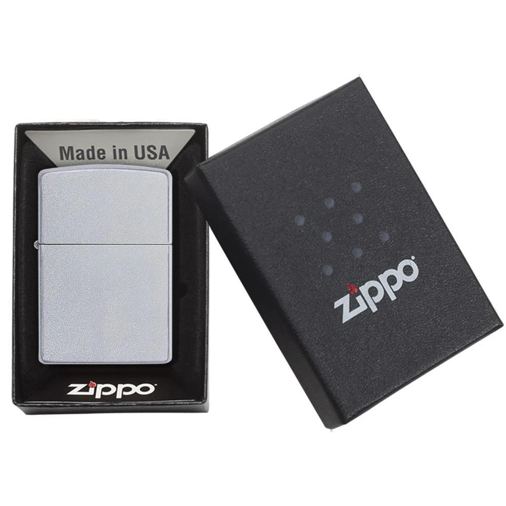 Zippo 205 Classic Satin Chrome - Refillable Windproof Lighter - Image 3
