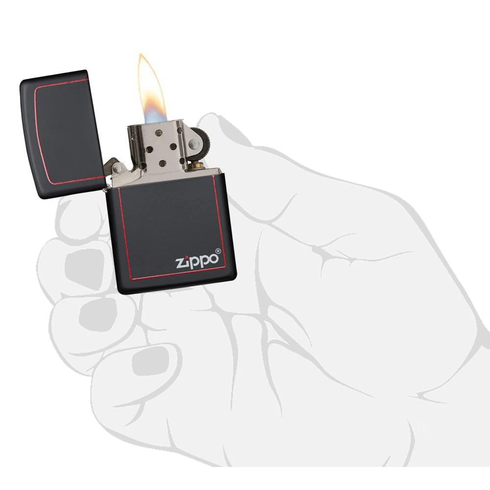 Zippo 218ZB Classic Black And Red Zippo - Refillable Windproof Lighter - Image 4