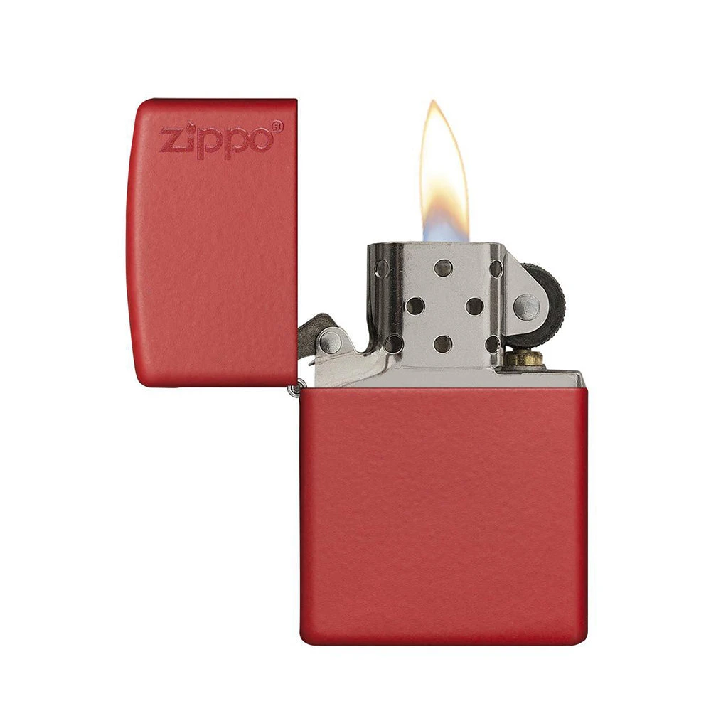 Zippo 233ZL Red Matte With Zippo Logo - Refillable Windproof Lighter - Image 2