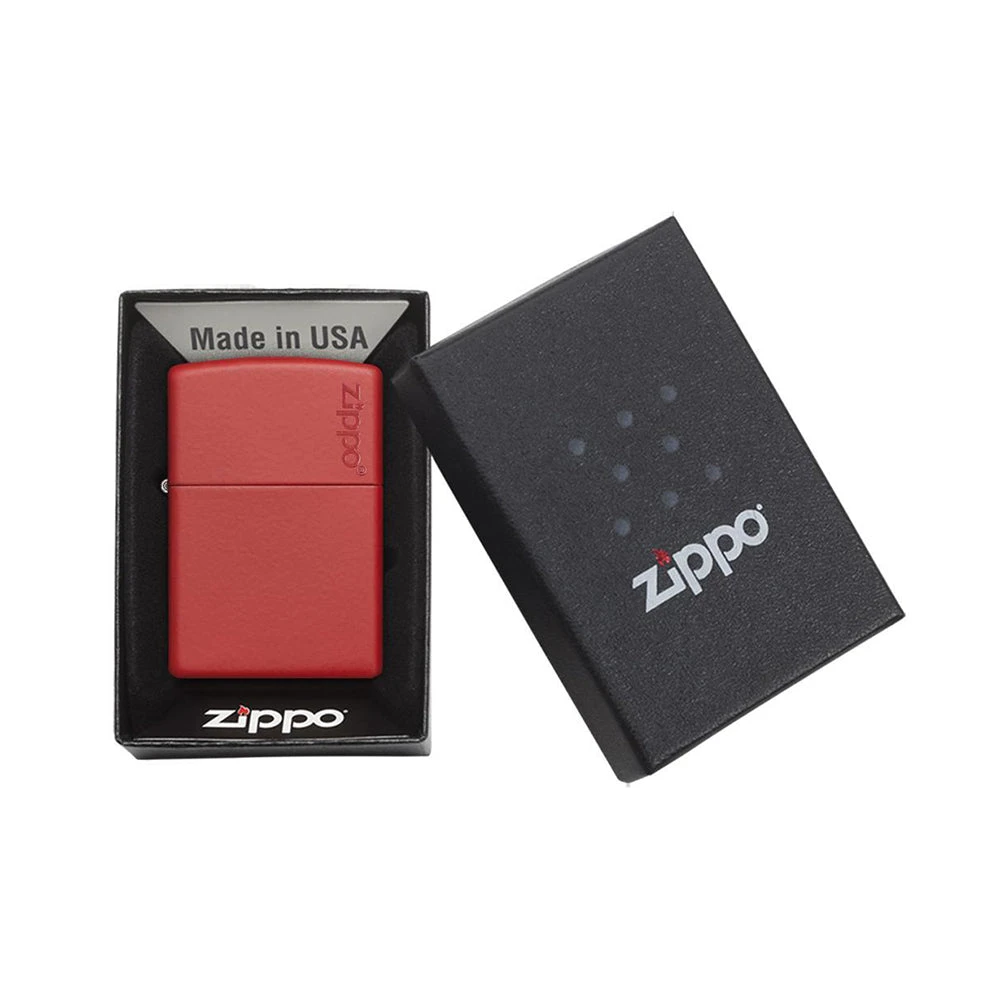Zippo 233ZL Red Matte With Zippo Logo - Refillable Windproof Lighter - Image 4