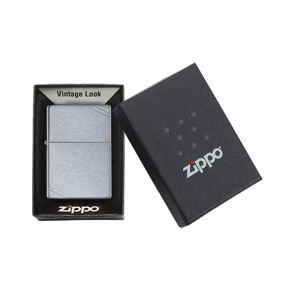 Zippo 267 Street Chrome™ Vintage With Slashes - Refillable Windproof Lighter - Image 4