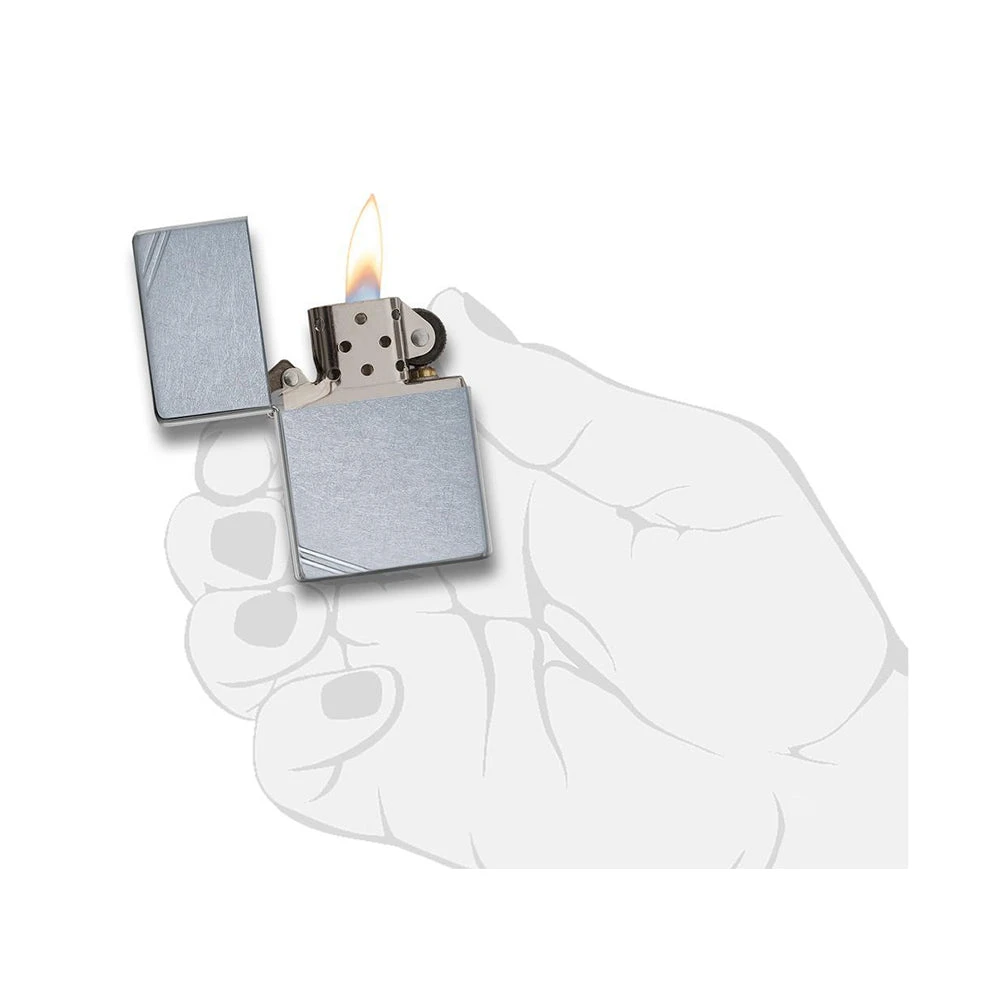 Zippo 267 Street Chrome™ Vintage With Slashes - Refillable Windproof Lighter - Image 5